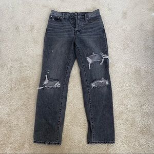 Black washed distressed jeans Urban Outfitters